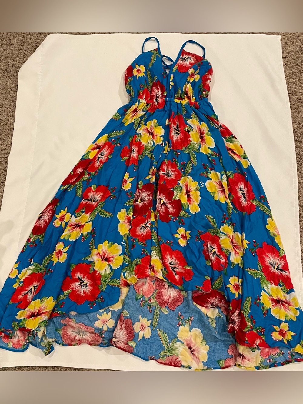 NWT Balibizon Maxi Dress Tropical Honeymoon Wedding resort vacation hibiscus